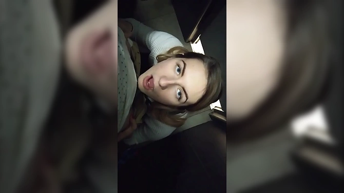 Молодая студентка сосет в туалете под эпичный саундтрек