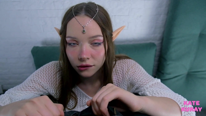 Эльфийка и твердый член! Сможет ли она высосать все до последней капли?