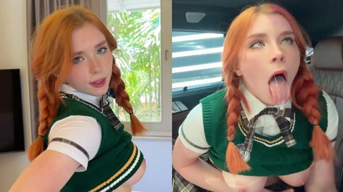Натуроплата за проезд от шараги - студентка Sweetie Fox глотает хуй и подставляет тугую пизду